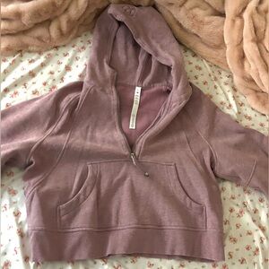 Lululemon Scuba Oversized Half-Zip Heathered Pink Taupe
